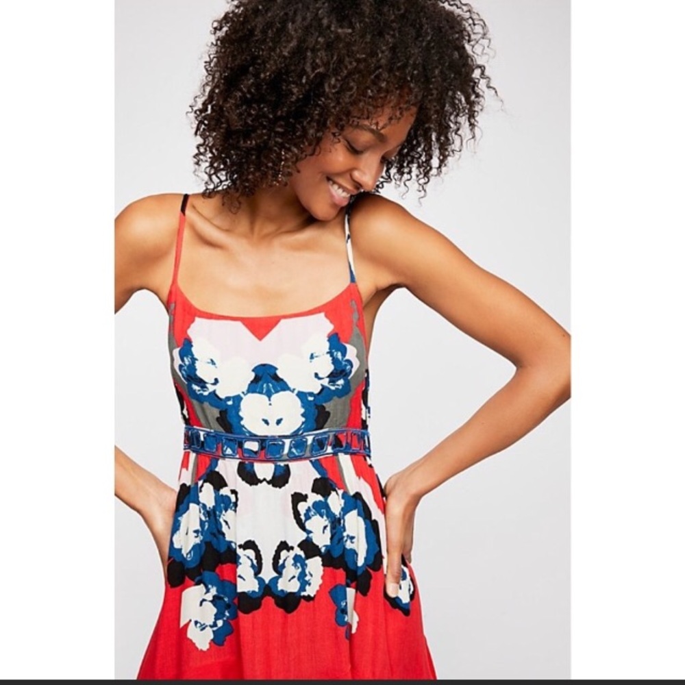 Free People Sweet Lucy Slip Dress NWT Red - Picture 6 of 10